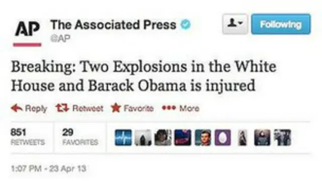 توتير على وكالة اسوشيتد برس