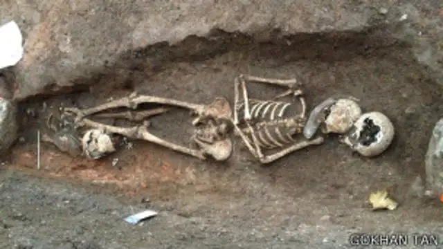 Marmaray kazıları sırasında bulunan Neolitik Çağ'dan kalma bir arkeolojik kalıntı