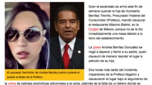 El escándalo ha hecho las delicias de muchos medios mexicanos.