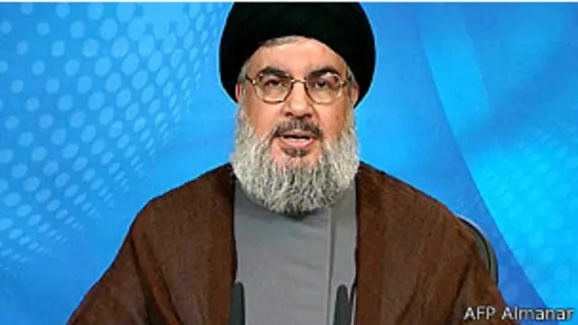 سخنرانی تلویزیونی آقای نصرالله از شبکه المنار حزب الله لبنان پخش می شد.