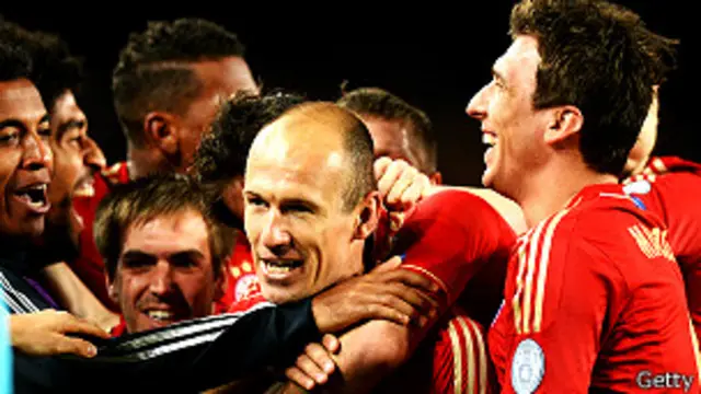 افتتح روبين (وسط) التسجيل لبايرن ميونيخ