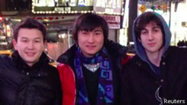 Азамат Тажаяков и Диас Кадырбаев вместе с Джохаром Царнаевым в Нью-Йорке