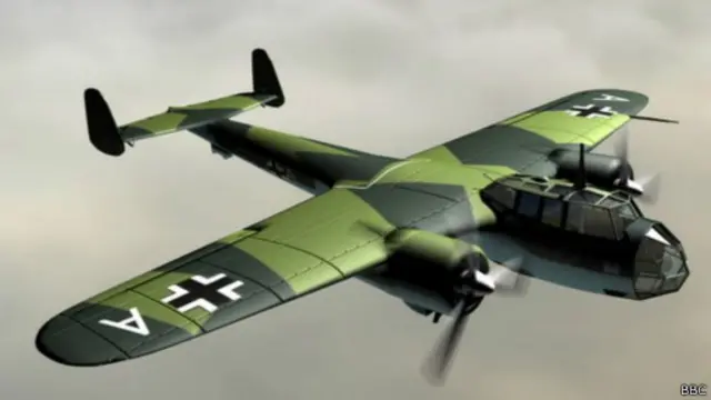 Pesawat pembom Dornier 17 milik Jerman tenggelam di perairan Selat Inggris pada 1940.