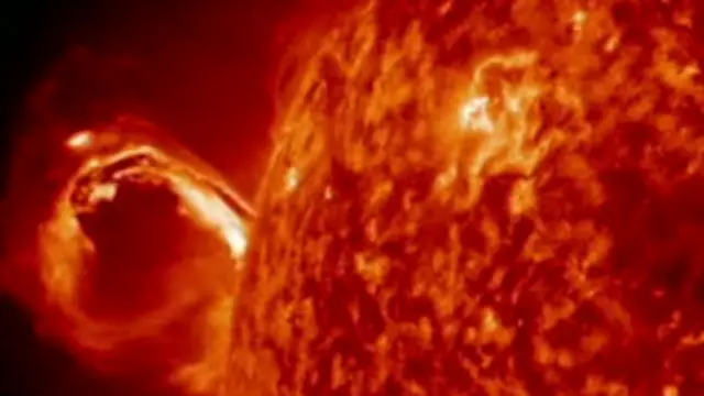 Erupção solar (crédito: NASA)