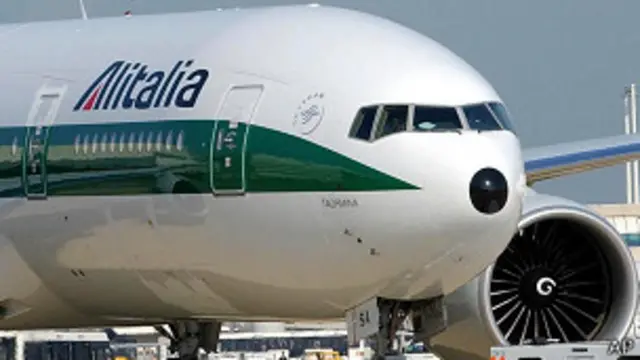 Avión de Alitalia en Roma