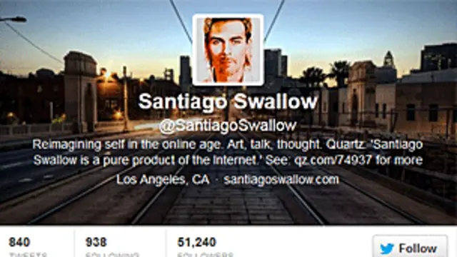 Cuenta en Twitter de Santiago Swallow