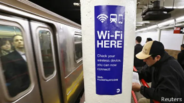 Conexión Wi-Fi en metro de Nueva York