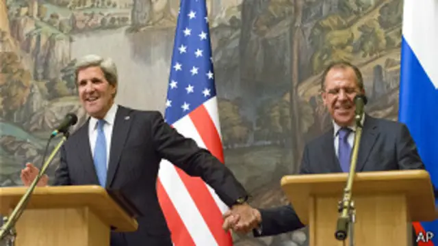 Джон Керри и Сергей Лавров