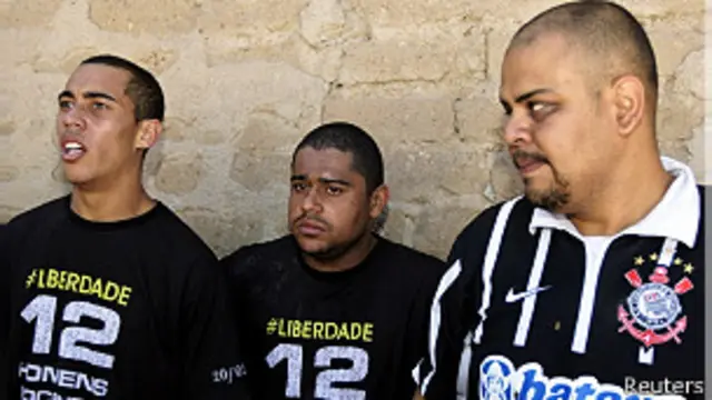 Hinchas del Corinthians en la cárcel de San Pedro de Oruro