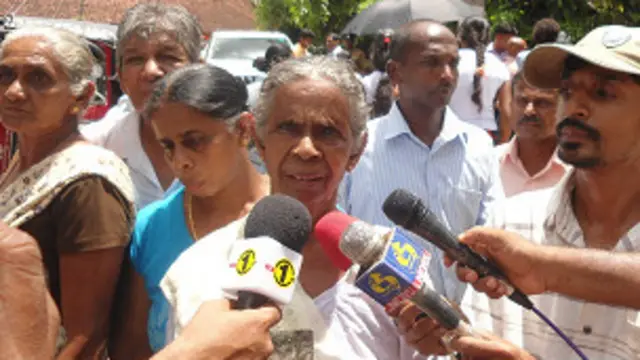 Relatives of the disappeared in Matale (file photo)