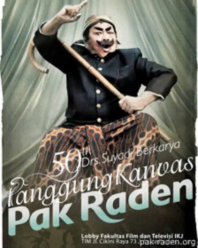 Sebuah poster pameran lukisan Pak Raden.