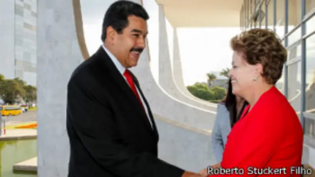 Dilma e Maduro no Planalto, nesta quinta (Roberto Stuckert Filho/PR)