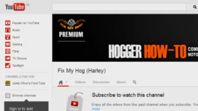 Канал Fix My Hog Premium на YouTube