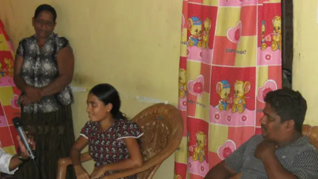 Nirmala with her husband and mother in law