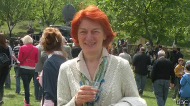 Ольга Зоря, туристка из России, на фестивале нового вина в Грузии