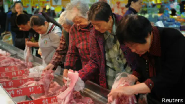 Китайцы выбирают мясо