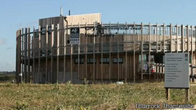 Centro de información para visitantes en el Parque Natural Thurrock Thameside