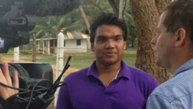 Namal Rajapaksa, MP, with Charles Haviland
