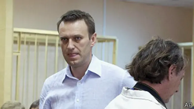 Алексей Навальный в зале суда (архивное фото)