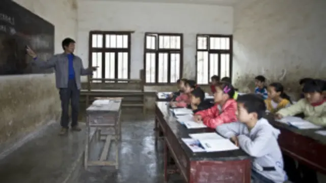中国偏远地区学童