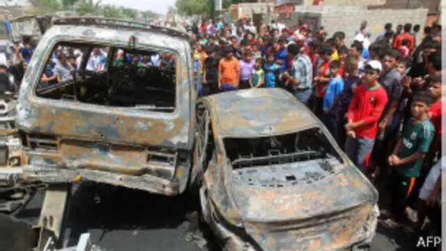 Imagen de un atentado en el distrito de ciudad Sader el jueves