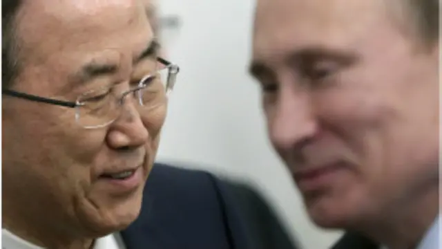 Ông Ban Ki-moon đã có cuộc hội đàm với Tổng thống Vladimir Putin