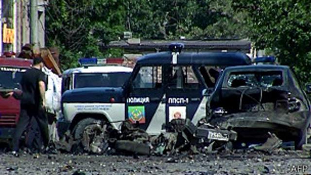 Последствия взрыва в Махачкале