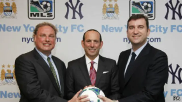 Randy Levine, Don Garber y Ferrán Soriano anuncian el equipo NYCFC