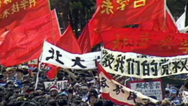 六四学生游行资料图片