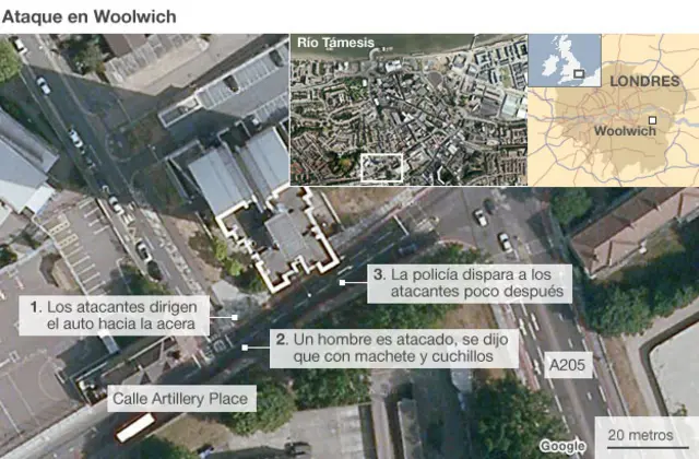 Mapa de Woolwich