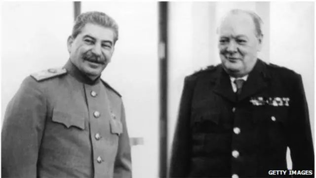 Winston Churchill y Joseph Stalin
