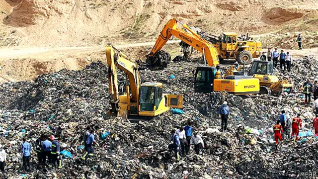 آتش سوزی سایت زباله شیراز