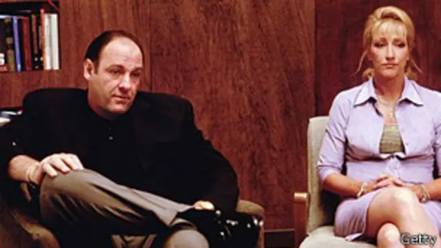 Tony Soprano y su esposa, Carmela