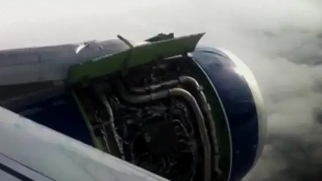 Turbina do avião | Foto: BBC