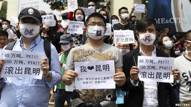 Konstruksi pabrik paraxylene ditentang sejumlah warga Cina yang khawatir risiko kesehatan.