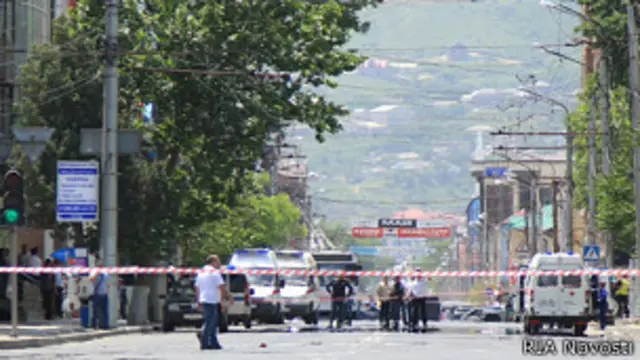 На месте взрыва в Мачачкале