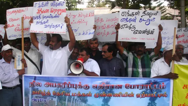 இலங்கை அரசின் காணியெடுப்புக்கு எதிரான ஆர்ப்பாட்டம் (ஆவணப்படம்)