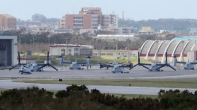 القاعدة الأمريكية في إقليم أوكيناوا في اليابان