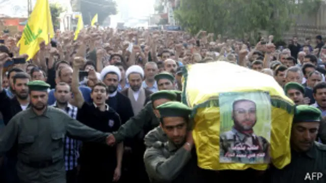 تشییع جنازه کشته حزب الله در سوریه