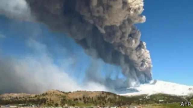 أصدرت تشيلي والأرجنتين تحذيرا أحمر اللون بسبب انبعاث غازات من البركان. 