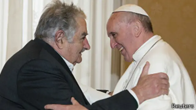 Papa Francisco con el presidente de Uruguay, José Mujica