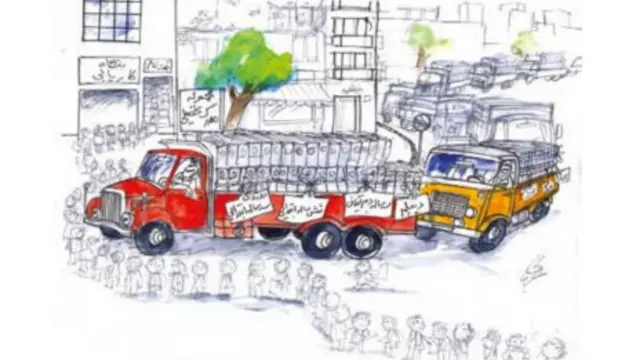 کارتون احمد عربانی در روزنامه بهار