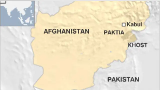 Peta Paktia, Afghanistan