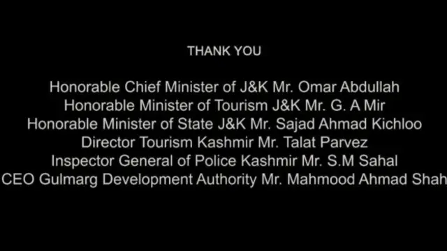 फिल्म के क्रेडिट रोल में जम्मू कश्मीर के मुख्यमंत्री को धन्यवाद कहा गया है.
