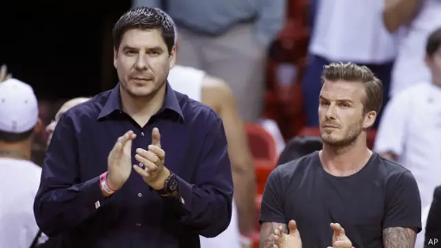 Marcelo y Claure y David Beckham