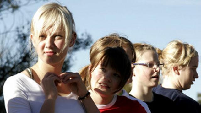 Niños en una escuela de Finlandia