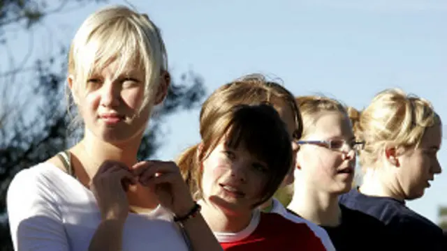Niños en una escuela de Finlandia