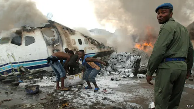 Accidente en la Rep. Democrática del Congo, en 2008.