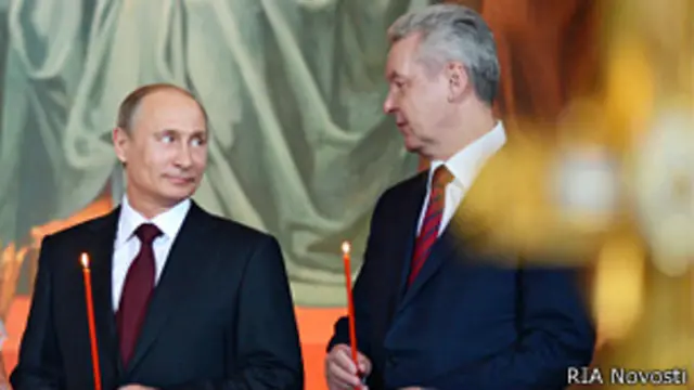 Vladimir Putin và Sergei Sobyanin