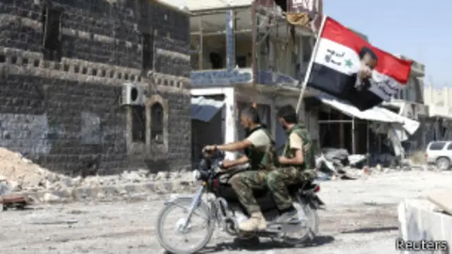 Сторонники Асада в Кусейре